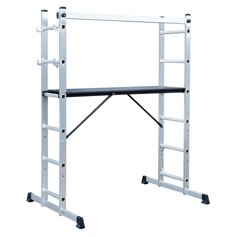 Sealey ASCL2 Aluminium Scaffold Ladder 4 - Way EN 131 - ASCL2 - Sealey Tools UK - Trade Counter Direct