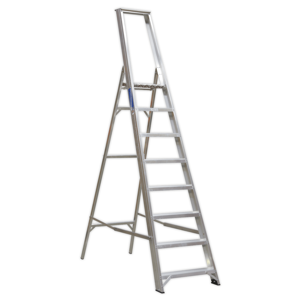 Sealey AXL8 Aluminium Step Ladder 8 - Tread Industrial BS 2037/1 - AXL8 - Sealey Tools UK - Trade Counter Direct