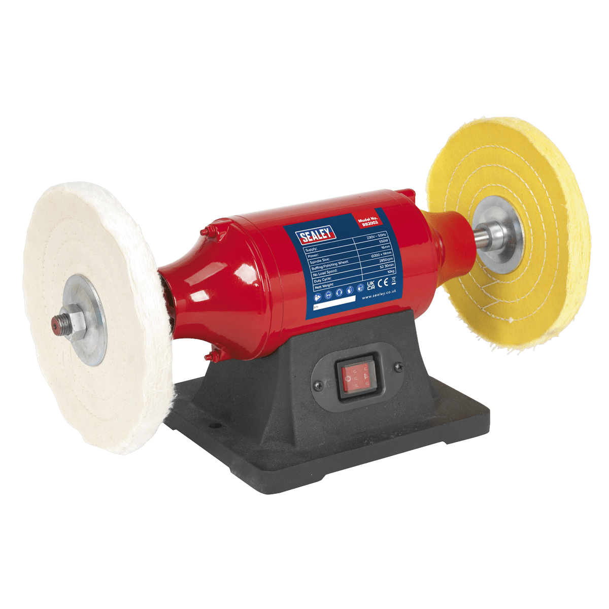 Sealey BB2002 Bench Mounting Buffer/Polisher Ø200mm 550W/230V - BB2002 - Sealey Tools UK - Trade Counter Direct
