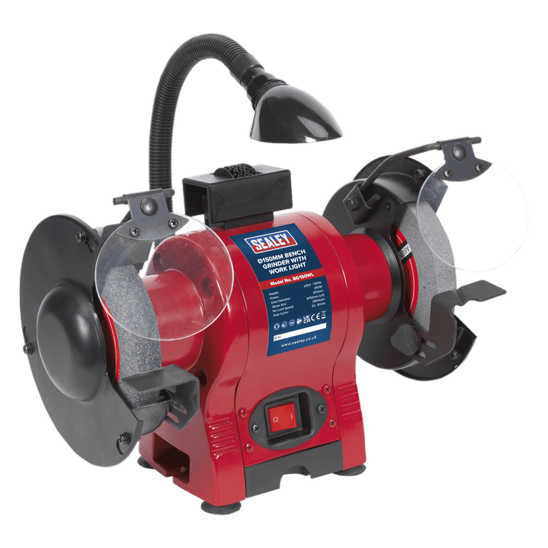 Sealey BG150WL 150mm Bench Grinder with Worklight 250W/230V - BG150WL - Sealey Tools UK - Trade Counter Direct