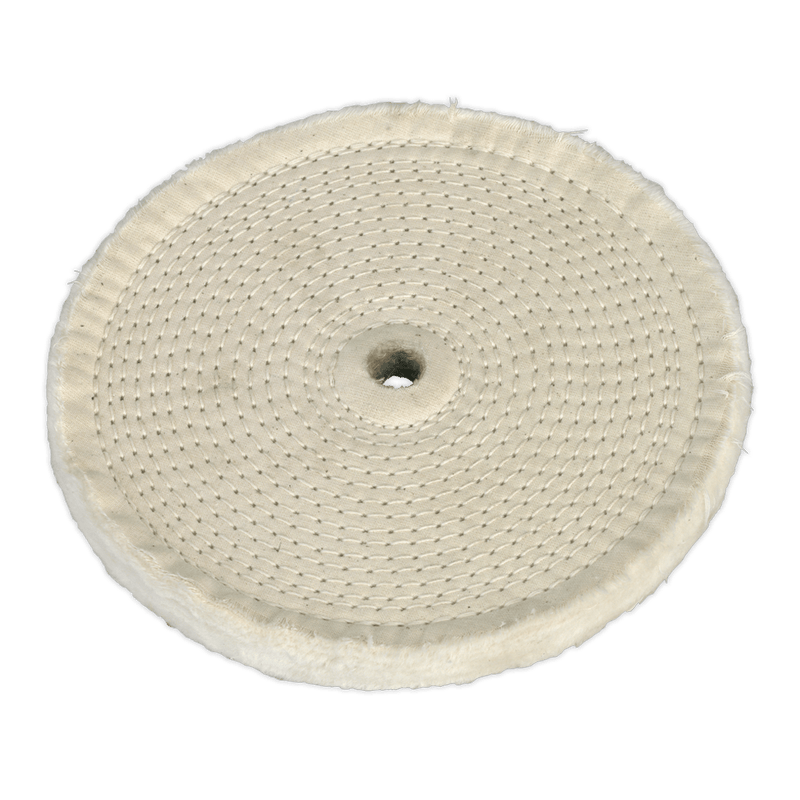Sealey BG200BW 200 x 16mm Buffing Wheel 16mm Bore - Fine - BG200BW - Sealey Tools UK - Trade Counter Direct