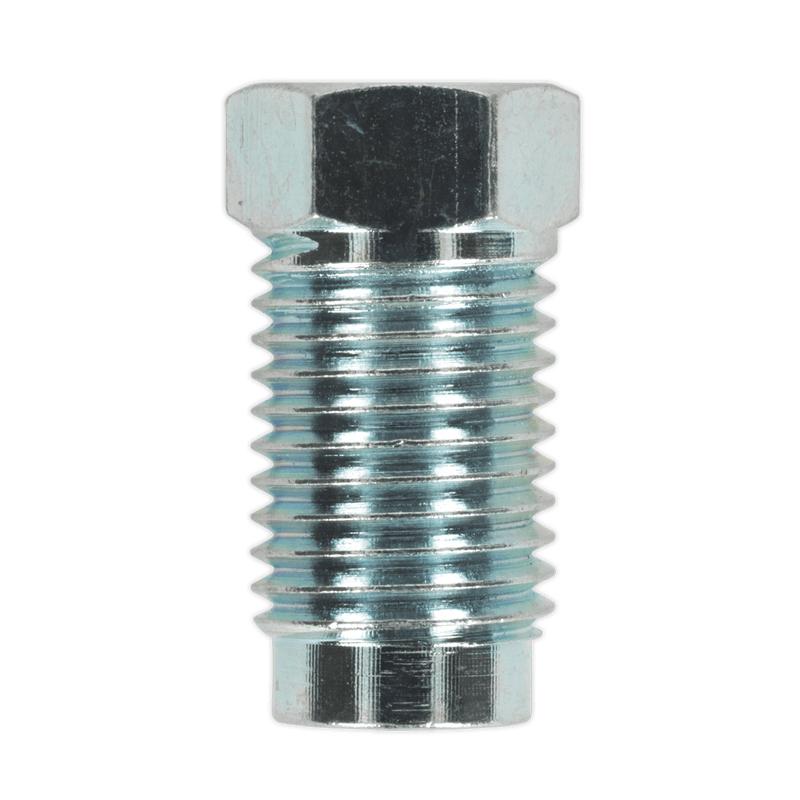 Sealey BN71620 Brake Pipe Nut 7/16"UNF x 20tpi Male 1/4" Pipe SAE Form Pack of 10 - BN71620 - Sealey Tools UK - Trade Counter Direct