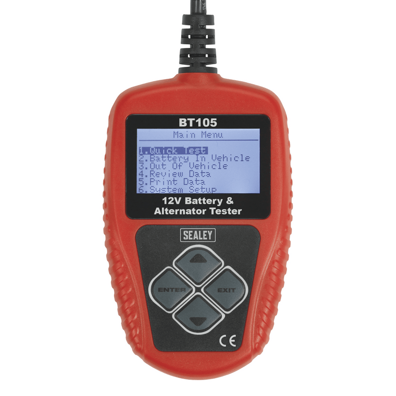 Sealey BT105 Digital Battery & Alternator Tester 12V - BT105 - Sealey Tools UK - Trade Counter Direct