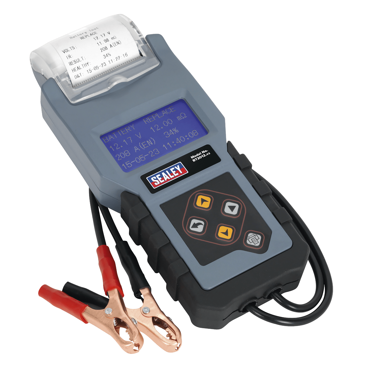 Sealey BT2012 Digital Battery & Alternator/Starter Tester with Printer 12V - BT2012 - Sealey Tools UK - Trade Counter Direct
