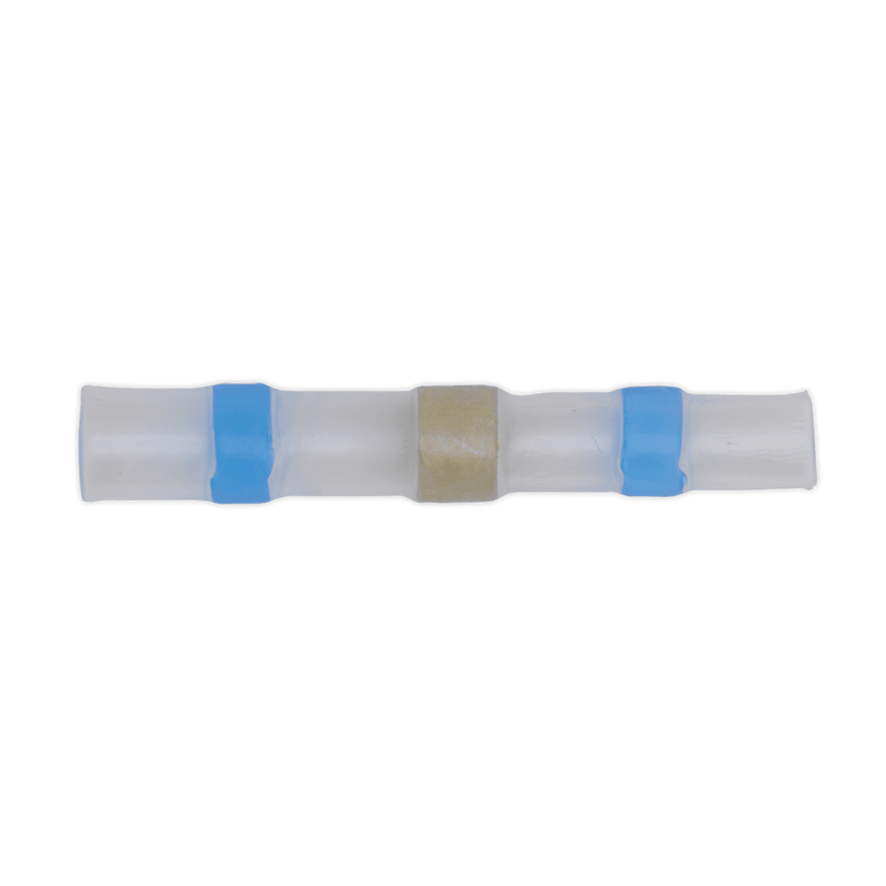 Sealey BTSSB25 Heat Shrink Butt Connector Solder Terminal 16 - 14 AWG Blue Pack of 25 - BTSSB25 - Sealey Tools UK - Trade Counter Direct