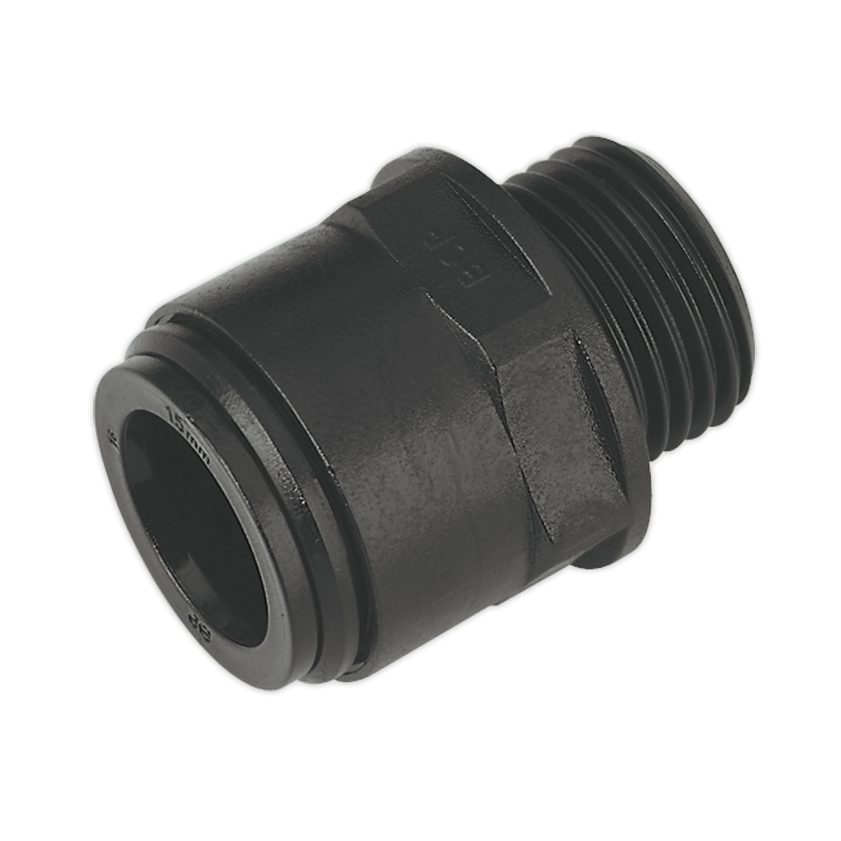 Sealey CAS15SA Straight Adaptor 15mm 1/2"BSP Pack of 2 (John Guest Speedfit® - PM011514E) - CAS15SA - Sealey Tools UK - Trade Counter Direct