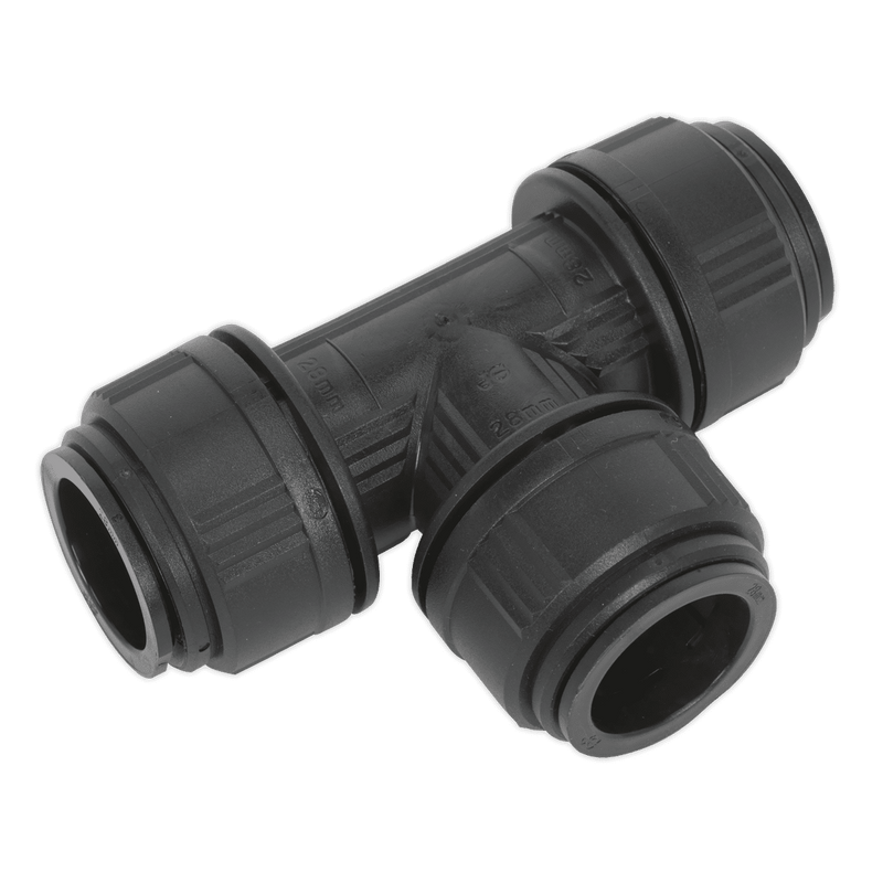Sealey CAS28ET Equal Tee Ø28mm Pack of 5 (John Guest Speedfit® - PM0228E) - CAS28ET - Sealey Tools UK - Trade Counter Direct