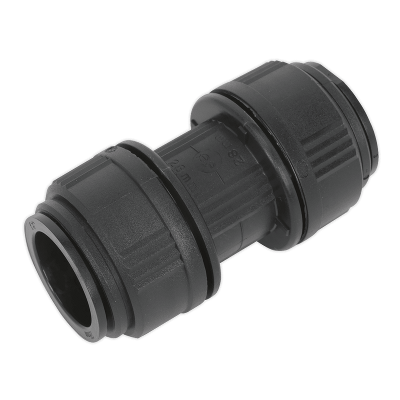 Sealey CAS28SC Straight Connector Ø28mm Pack of 5 (John Guest Speedfit® - PM0428E) - CAS28SC - Sealey Tools UK - Trade Counter Direct