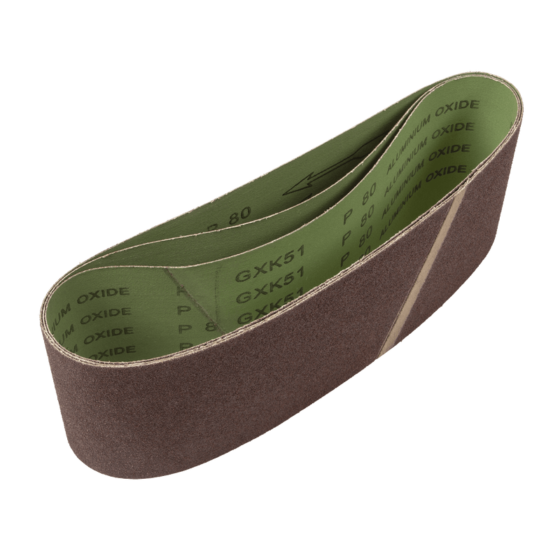 Sealey CB16180/3 Sanding Belt 100 x 610mm 80Grit - Pack of 3 - CB16180/3 - Sealey Tools UK - Trade Counter Direct