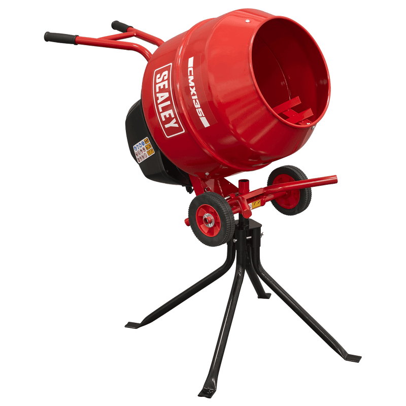 Sealey CMX135 135L Cement Mixer with Stand 550W - CMX135 - Sealey Tools UK - Trade Counter Direct