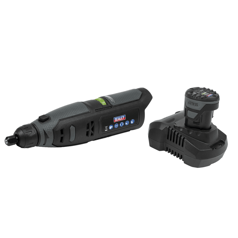 Sealey CP108VMG Cordless Multipurpose Mini Grinder Kit 10.8V 2Ah - CP108VMG - Sealey Tools UK - Trade Counter Direct