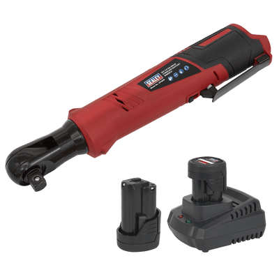 Sealey CP1209KIT Cordless Ratchet Wrench Kit 1/2"Sq Drive 12V Lithium - ion - 2 Batteries - CP1209KIT - Sealey Tools UK - Trade Counter Direct