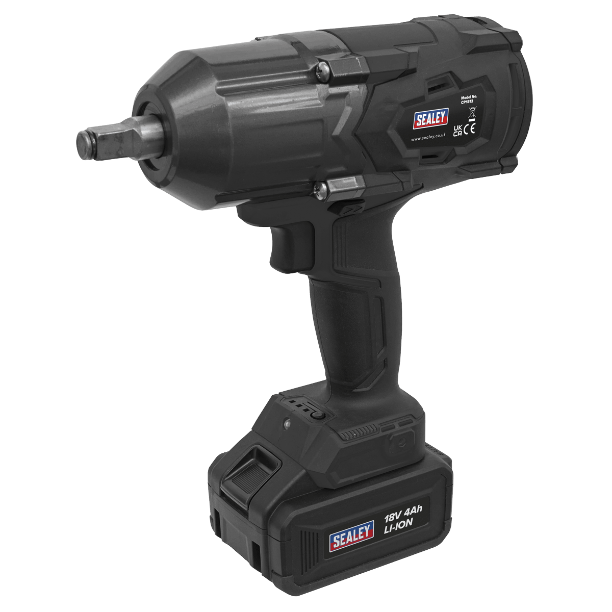 Sealey CP1812 Cordless Impact Wrench 18V 4Ah Lithium - ion 1/2"Sq Drive - CP1812 - Sealey Tools UK - Trade Counter Direct