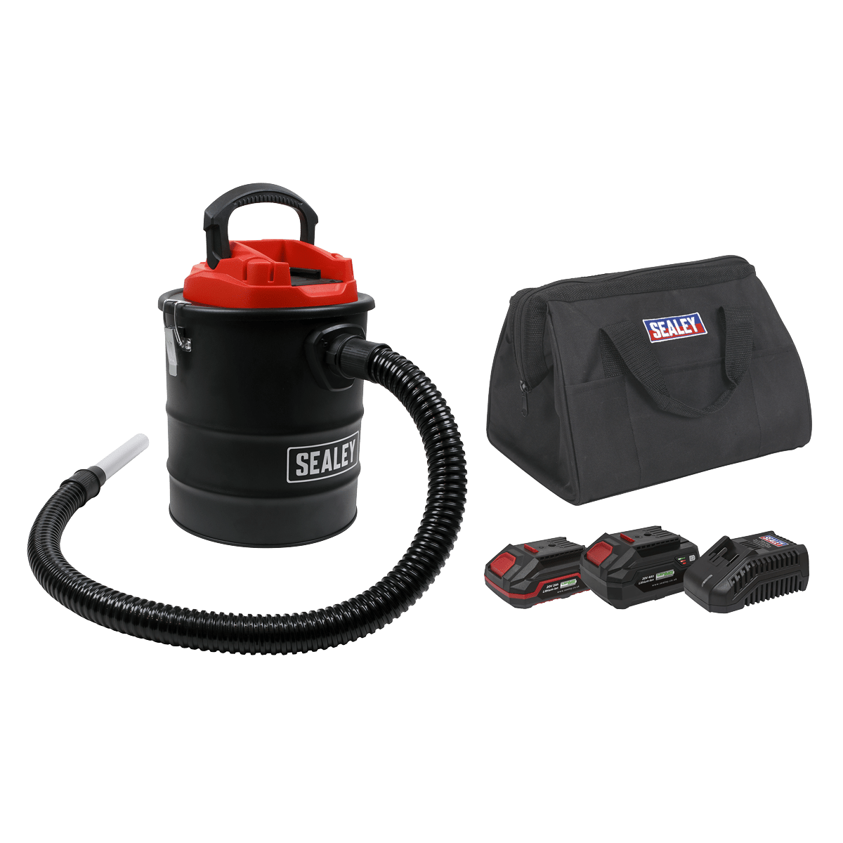 Sealey CP20VAVKIT Handheld Ash Vacuum Cleaner 20V SV20 Series 15L Kit - 2 Batteries - CP20VAVKIT - Sealey Tools UK - Trade Counter Direct