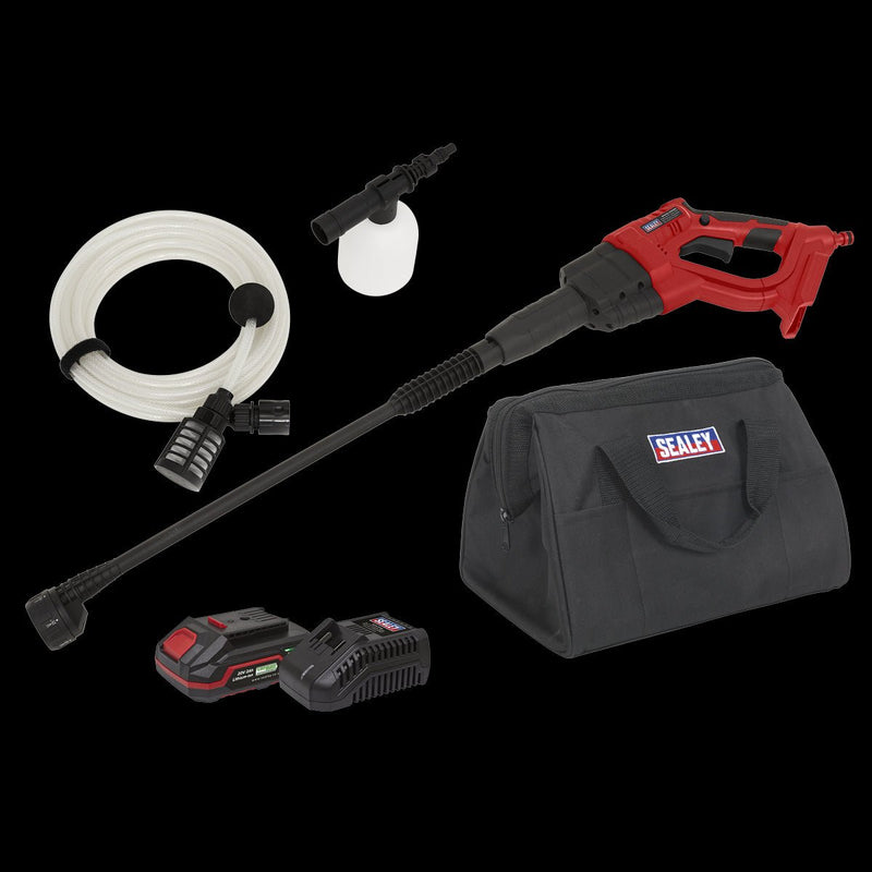 Sealey CP20VPWKIT1 Cordless Pressure Washer 20V SV20 Series 2Ah - CP20VPWKIT1 - Sealey Tools UK - Trade Counter Direct