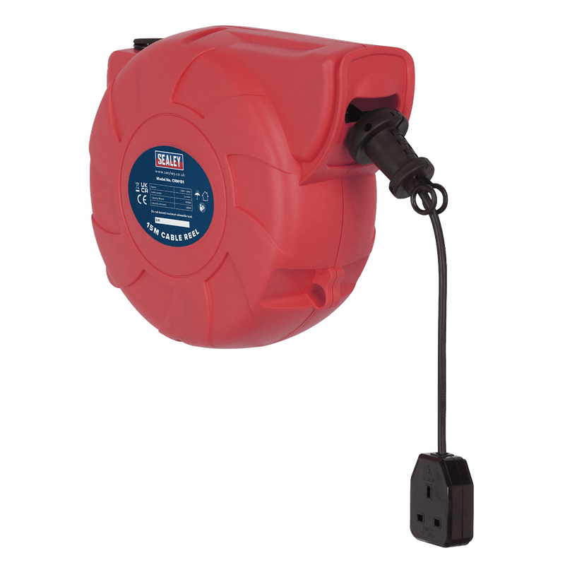 Sealey CRM151 Cable Reel System Retractable 15m 1 x 230V Socket - CRM151 - Sealey Tools UK - Trade Counter Direct