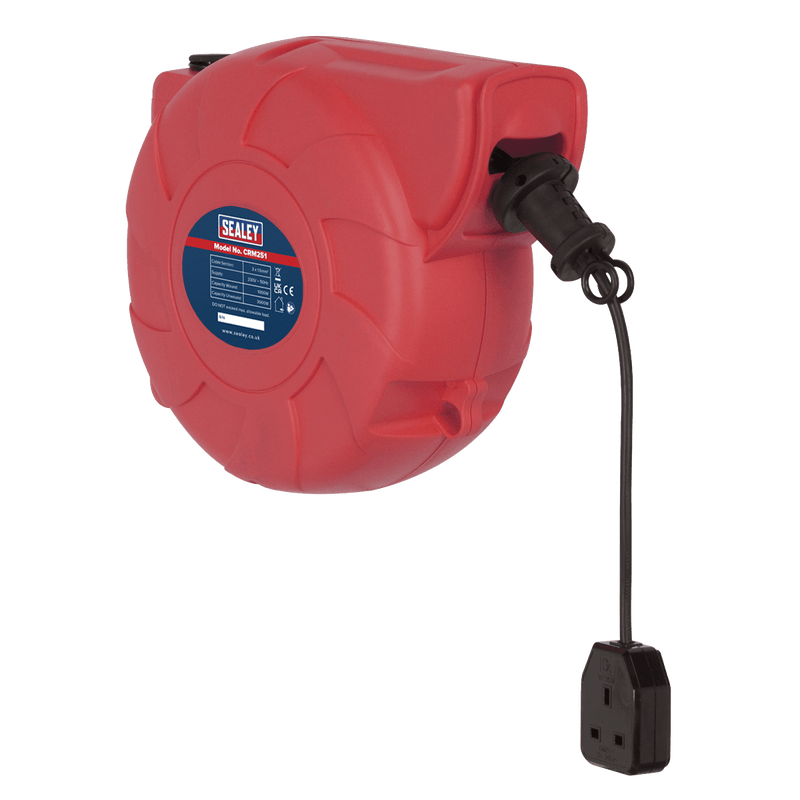 Sealey CRM251 Cable Reel System Retractable 25m 1 x 230V Socket - CRM251 - Sealey Tools UK - Trade Counter Direct