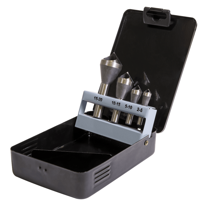 Sealey CSSET4O 90° Slotted Deburring Countersink Drill Bit Set 4pc - CSSET4O - Sealey Tools UK - Trade Counter Direct