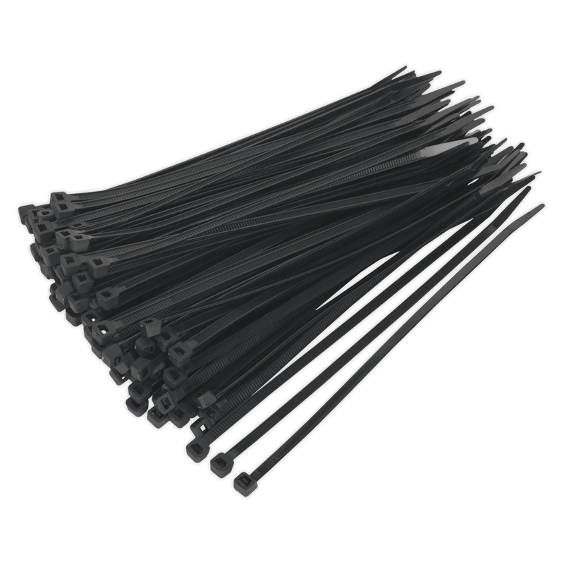 Sealey CT20048P100 200 x 4.8mm Black Cable Tie - Pack of 100 - CT20048P100 - Sealey Tools UK - Trade Counter Direct