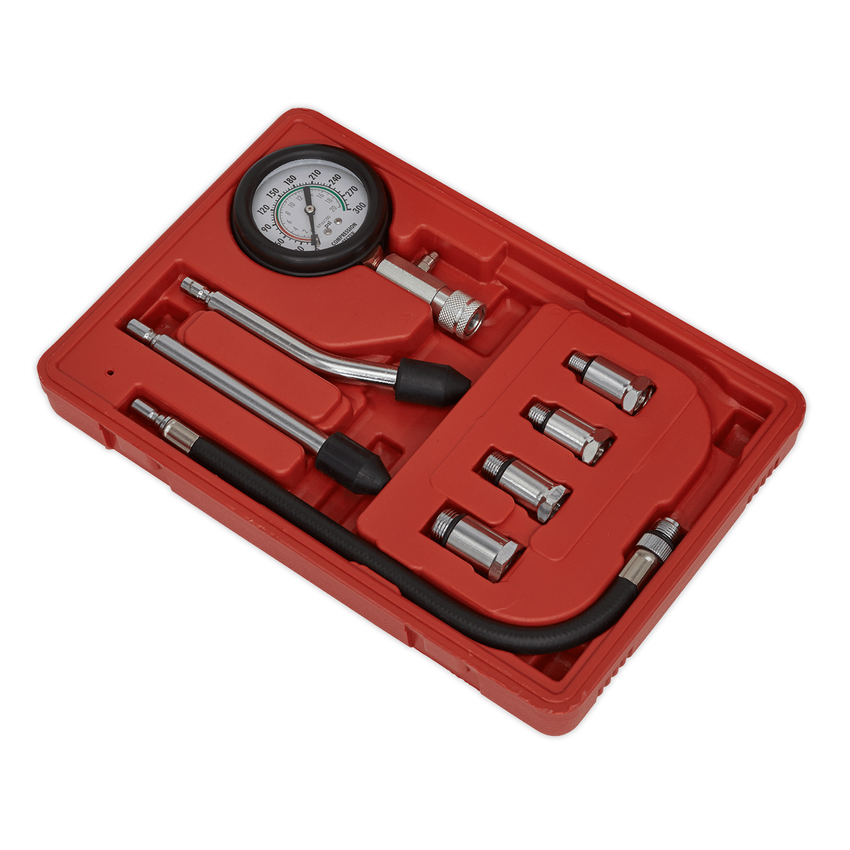 Sealey CT955 Petrol Engine Compression Test Kit 8pc - CT955 - Sealey Tools UK - Trade Counter Direct