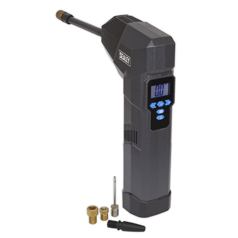 Sealey CTI120 Compact Rechargeable Tyre Inflator & Power Bank with Work Light - CTI120 - Sealey Tools UK - Trade Counter Direct