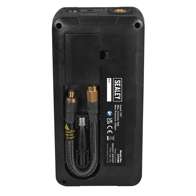Sealey CTI140 Rechargeable Tyre Inflator & Power Bank with Worklight 12V - CTI140 - Sealey Tools UK - Trade Counter Direct