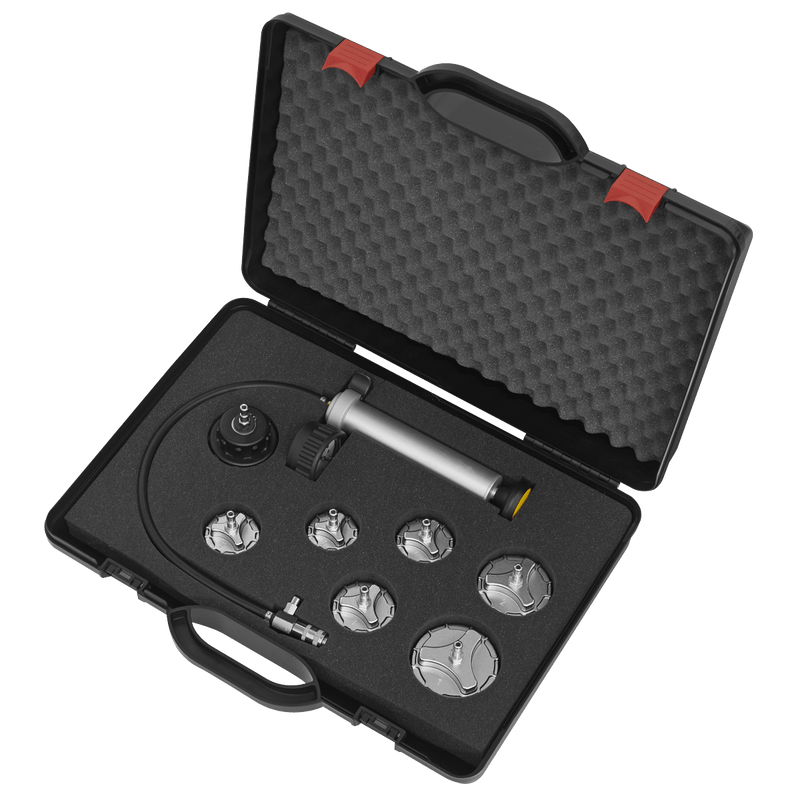 Sealey CV0011 Commercial Cooling System Pressure Test Kit 7pc - CV0011 - Sealey Tools UK - Trade Counter Direct