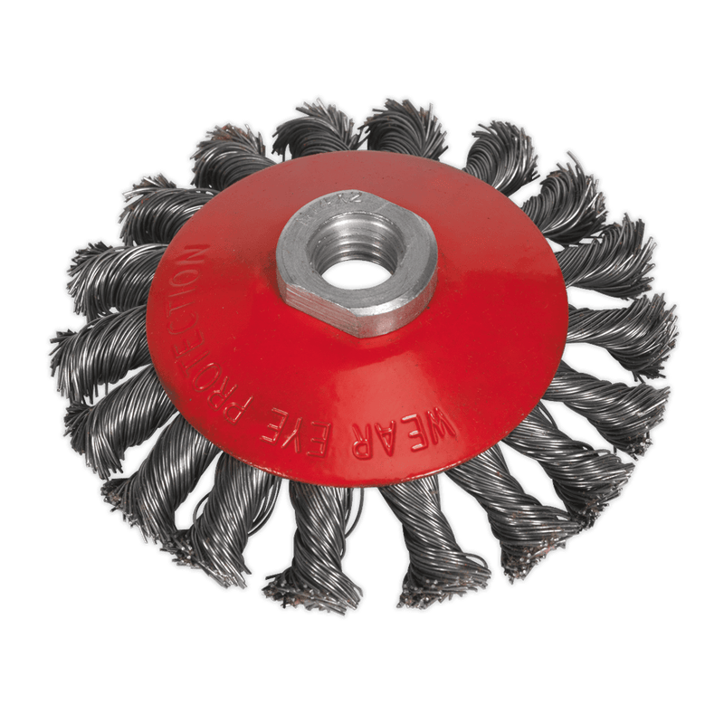 Sealey CWB101 100mm Conical Wire Brush M14 x 2mm - CWB101 - Sealey Tools UK - Trade Counter Direct