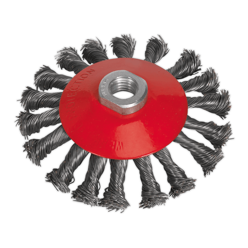 Sealey CWB115 115mm Conical Wire Brush M14 x 2mm - CWB115 - Sealey Tools UK - Trade Counter Direct