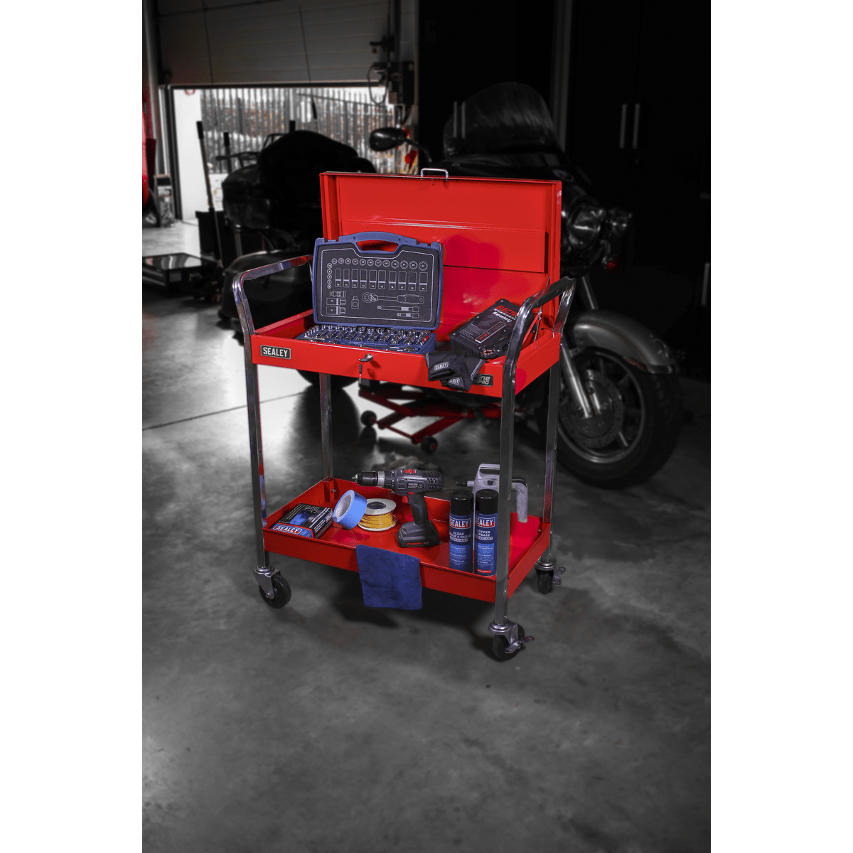 Sealey CX104 Superline PRO® Heavy-Duty Trolley with Lockable Top 2-Level - CX104 - Sealey Tools UK - Trade Counter Direct