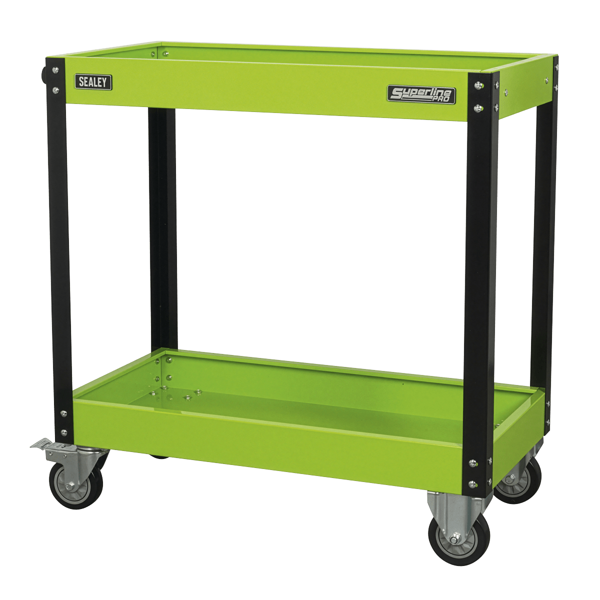 Sealey CX109HV Superline PRO® Heavy-Duty Workshop Trolley 2-Level - Hi-Vis Green - CX109HV - Sealey Tools UK - Trade Counter Direct
