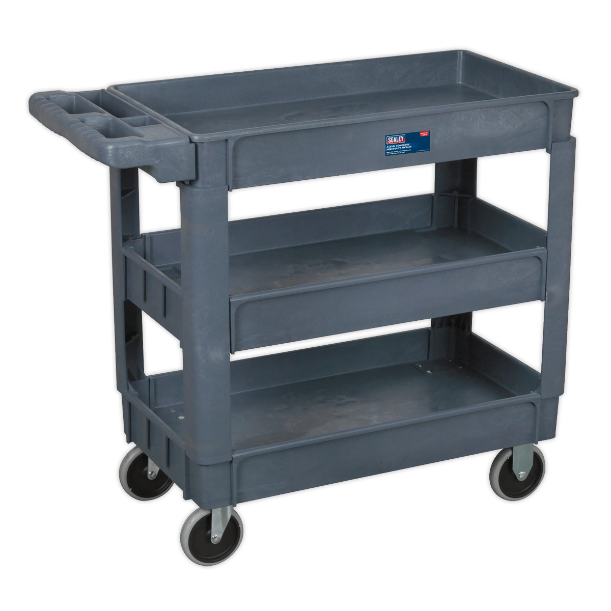 Sealey CX203 Composite Heavy-Duty Trolley 3-Level - CX203 - Sealey Tools UK - Trade Counter Direct