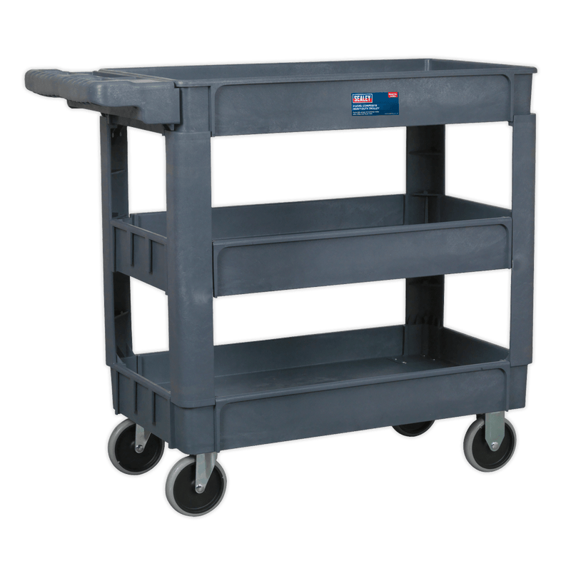 Sealey CX203 Composite Heavy-Duty Trolley 3-Level - CX203 - Sealey Tools UK - Trade Counter Direct
