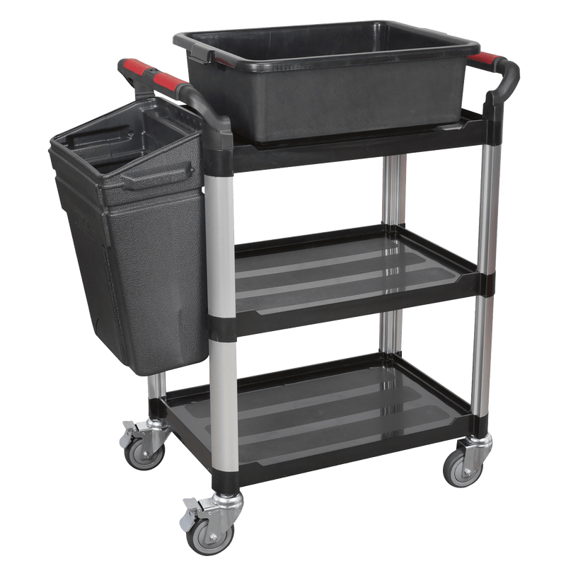 Sealey CX309 Composite Workshop Trolley 3-Level/3 Wall - CX309 - Sealey Tools UK - Trade Counter Direct