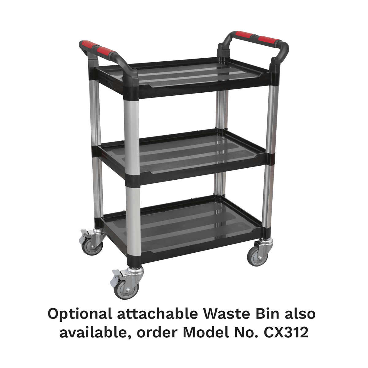 Sealey CX309 Composite Workshop Trolley 3-Level/3 Wall - CX309 - Sealey Tools UK - Trade Counter Direct