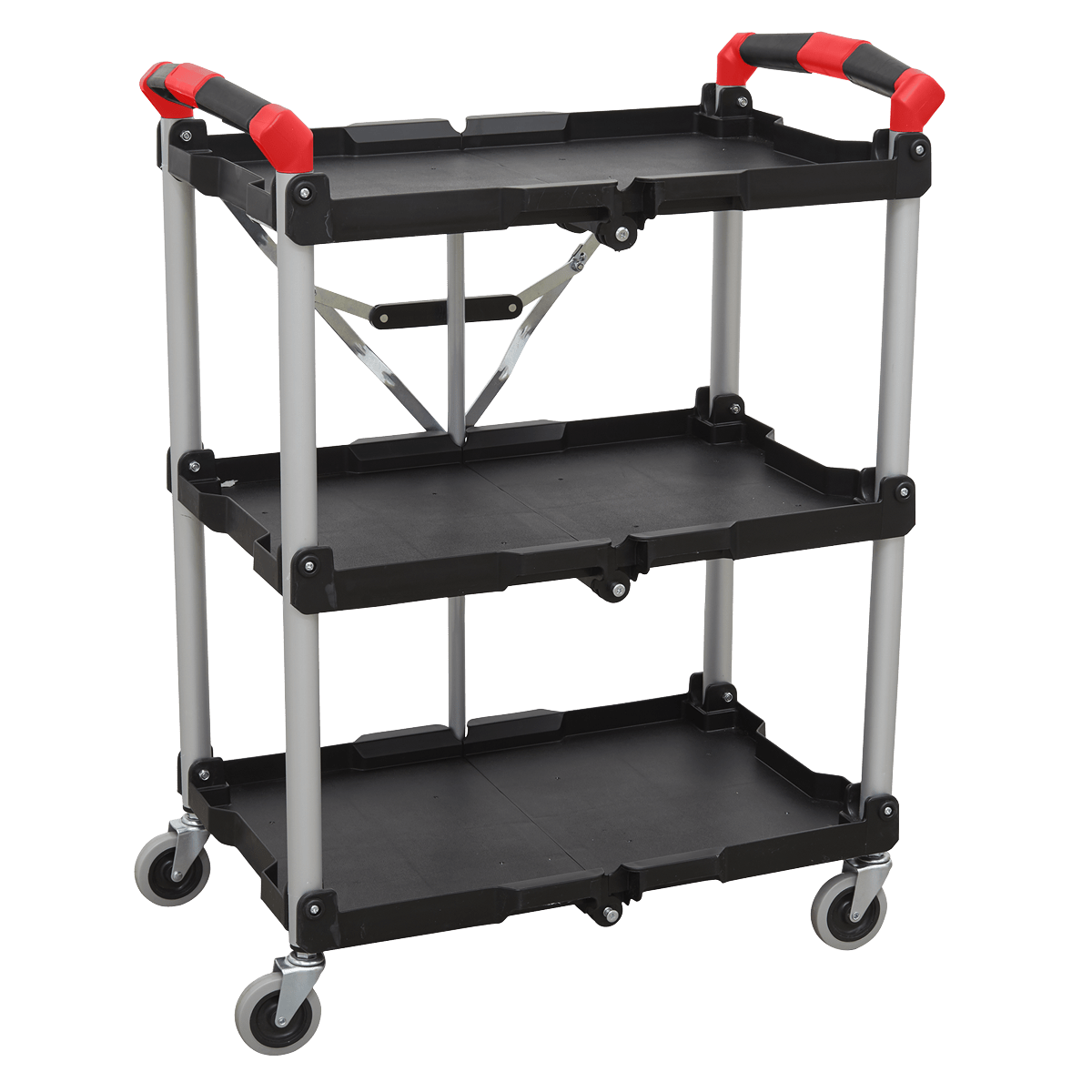 Sealey CX314 Folding Workshop Trolley 3-Level - CX314 - Sealey Tools UK - Trade Counter Direct