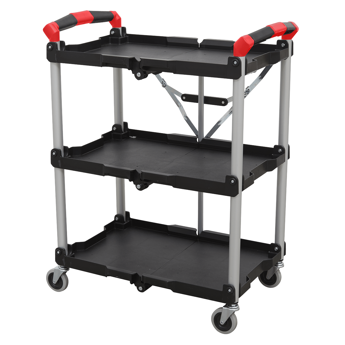 Sealey CX314 Folding Workshop Trolley 3-Level - CX314 - Sealey Tools UK - Trade Counter Direct