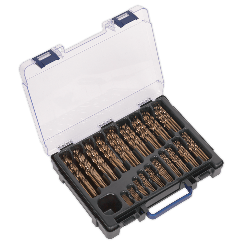 Sealey DBS170CB HSS Cobalt Fully Ground Drill Bit Assortment 1-10mm 170pc - DBS170CB - Sealey Tools UK - Trade Counter Direct