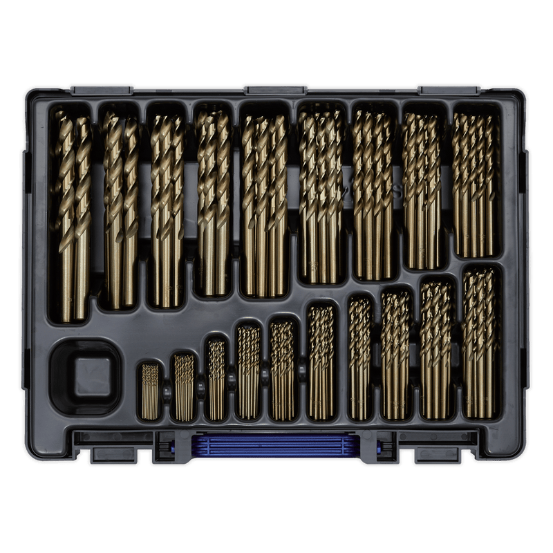 Sealey DBS170CB HSS Cobalt Fully Ground Drill Bit Assortment 1-10mm 170pc - DBS170CB - Sealey Tools UK - Trade Counter Direct
