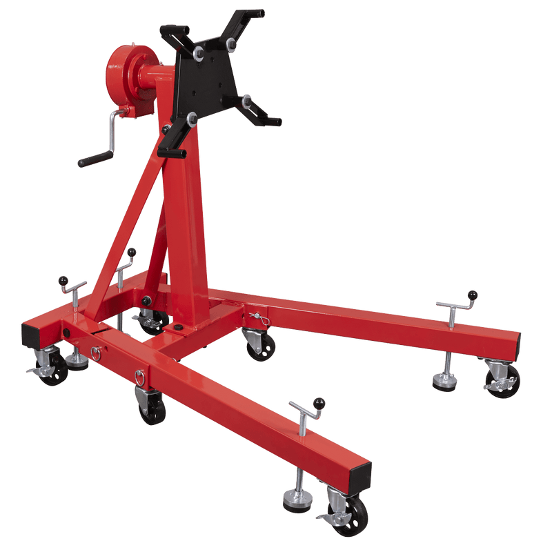 Sealey ES680D Folding 360º Rotating Engine Stand with Geared Handle Drive 680kg Capacity - ES680D - Sealey Tools UK - Trade Counter Direct
