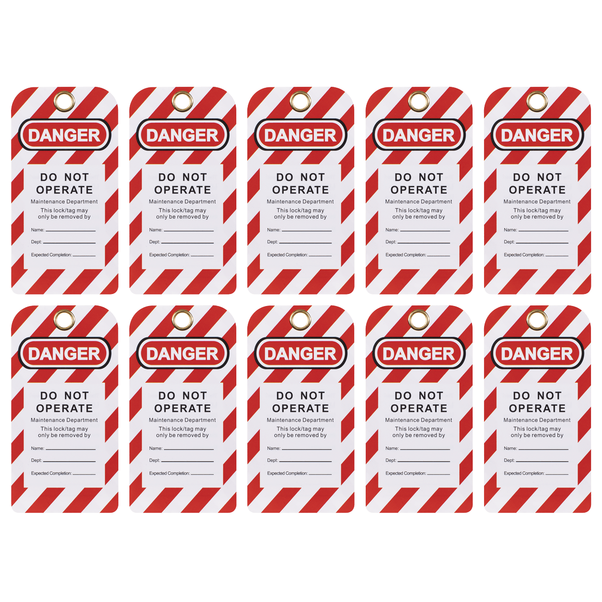 Sealey EV17 Lockout Safety Tag 10pc - EV17 - Sealey Tools UK - Trade Counter Direct
