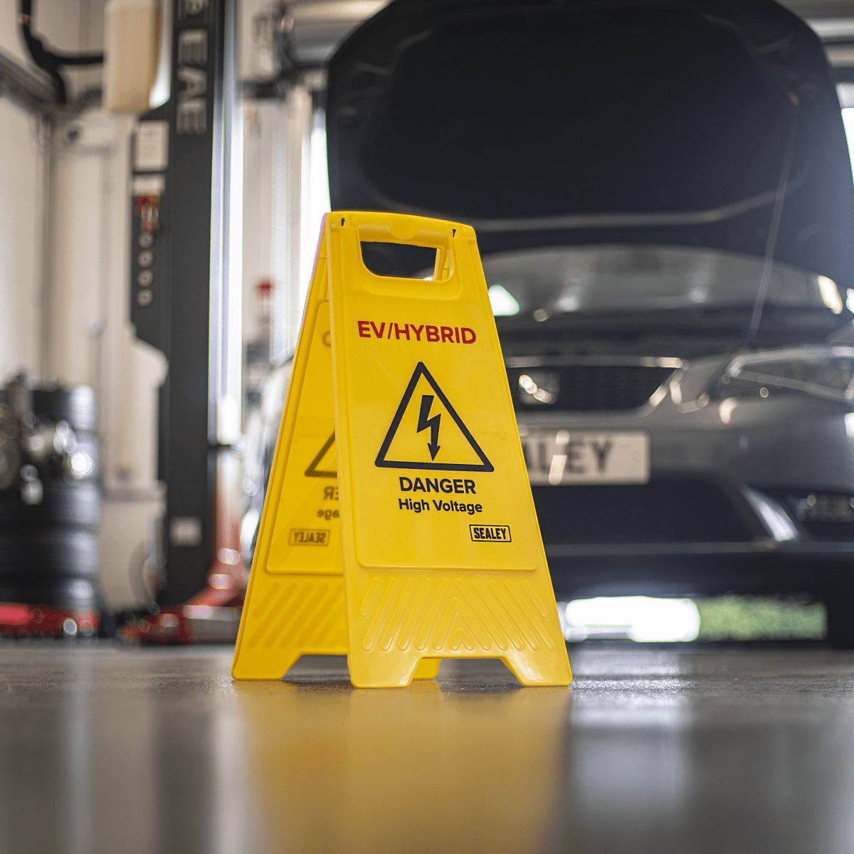 Sealey EV19 EV/Hybrid Floor Warning Signs - Pack of 2 - EV19 - Sealey Tools UK - Trade Counter Direct