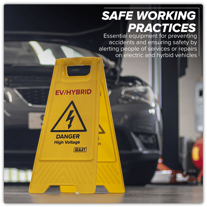 Sealey EV19 EV/Hybrid Floor Warning Signs - Pack of 2 - EV19 - Sealey Tools UK - Trade Counter Direct