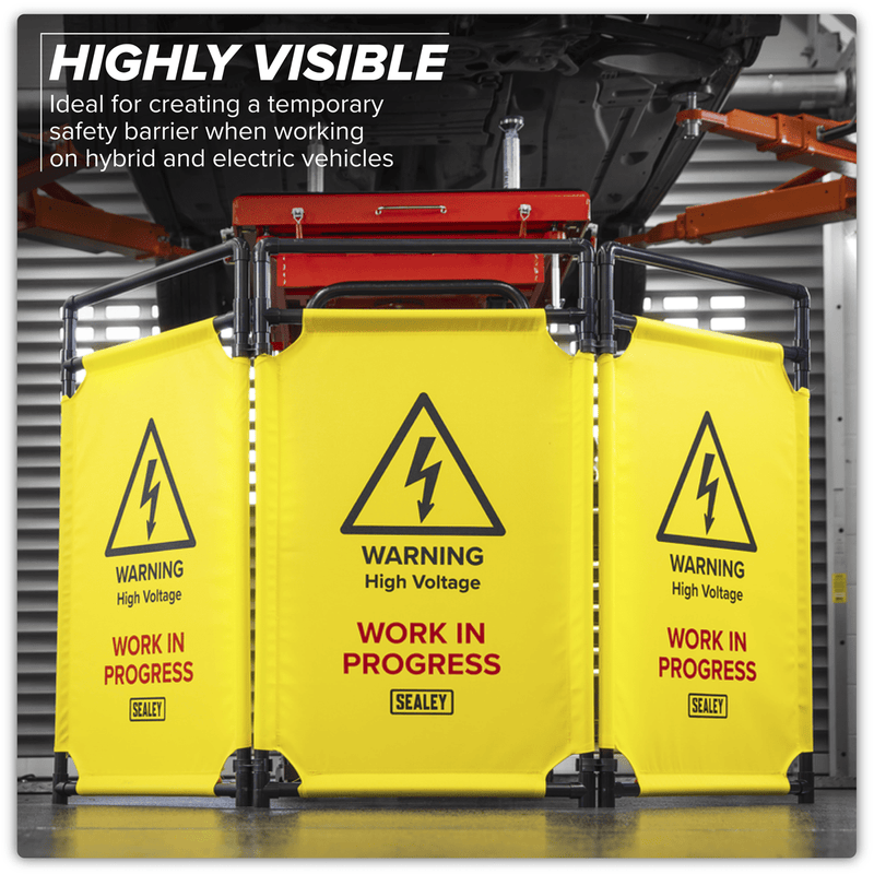 Sealey EV20 Folding Safety Barrier for Hybrid/Electric Vehicles - EV20 - Sealey Tools UK - Trade Counter Direct