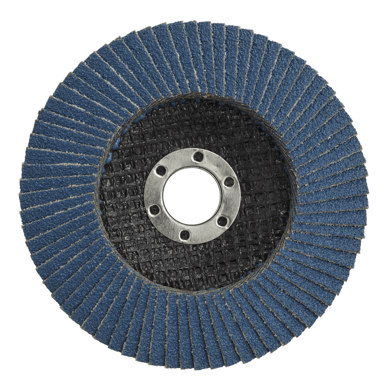 Sealey FD10040 100mm Zirconium Flap Disc 40Grit 16mm Bore - FD10040 - Sealey Tools UK - Trade Counter Direct