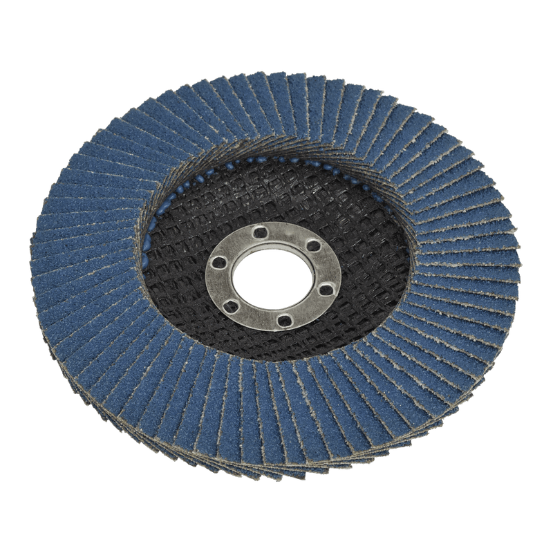Sealey FD10080 100mm Zirconium Flap Disc 80Grit 16mm Bore - FD10080 - Sealey Tools UK - Trade Counter Direct