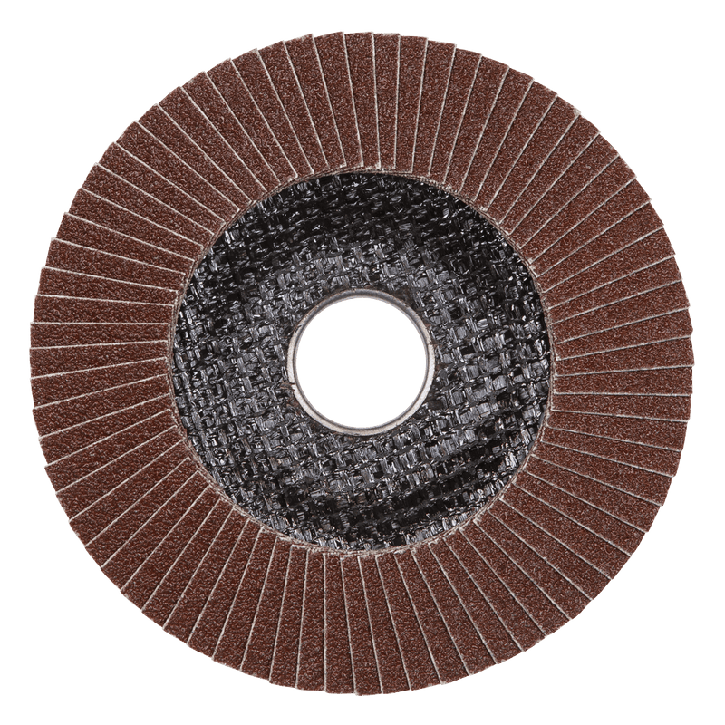 Sealey FD11560E 115mm Aluminium Oxide Flap Disc 60Grit 22mm Bore - FD11560E - Sealey Tools UK - Trade Counter Direct