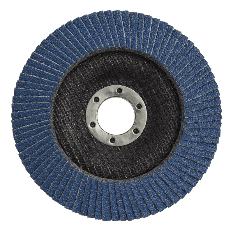 Sealey FD12540 125mm Zirconium Flap Disc 40Grit 22mm Bore - FD12540 - Sealey Tools UK - Trade Counter Direct