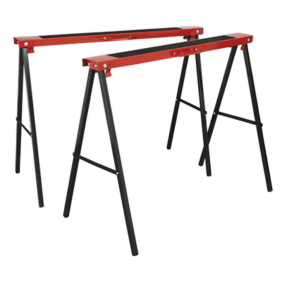 Sealey FDT2 Fold Down Trestles Pair 100kg Capacity per Trestle - FDT2 - Sealey Tools UK - Trade Counter Direct