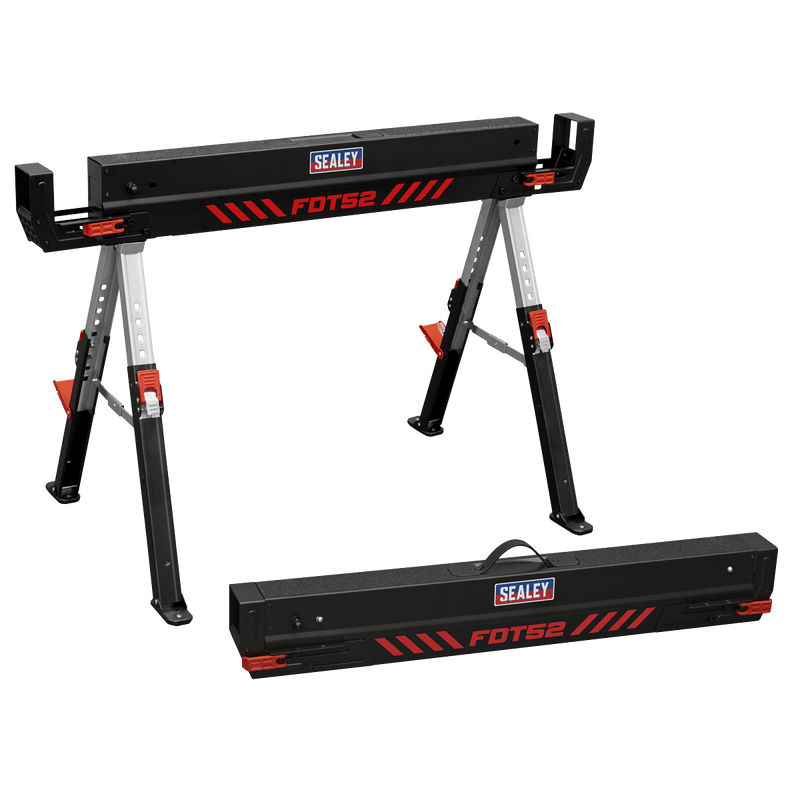 Sealey FDT52 Adjustable Sawhorse Set 2pc - FDT52 - Sealey Tools UK - Trade Counter Direct